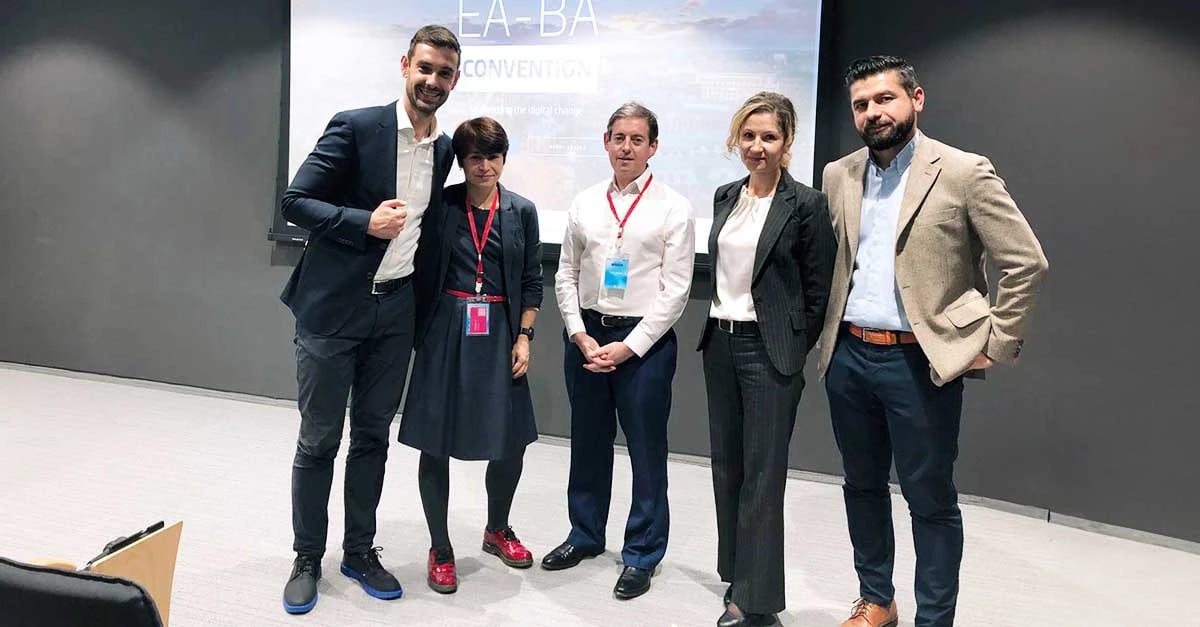 Adriana Calomfirescu with colleagues from Endava’s TEC team
