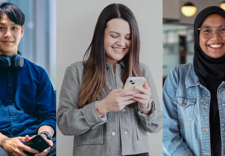 three people shopping for personalized retail