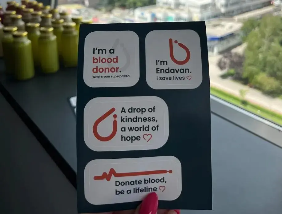 A brochure on blood donation